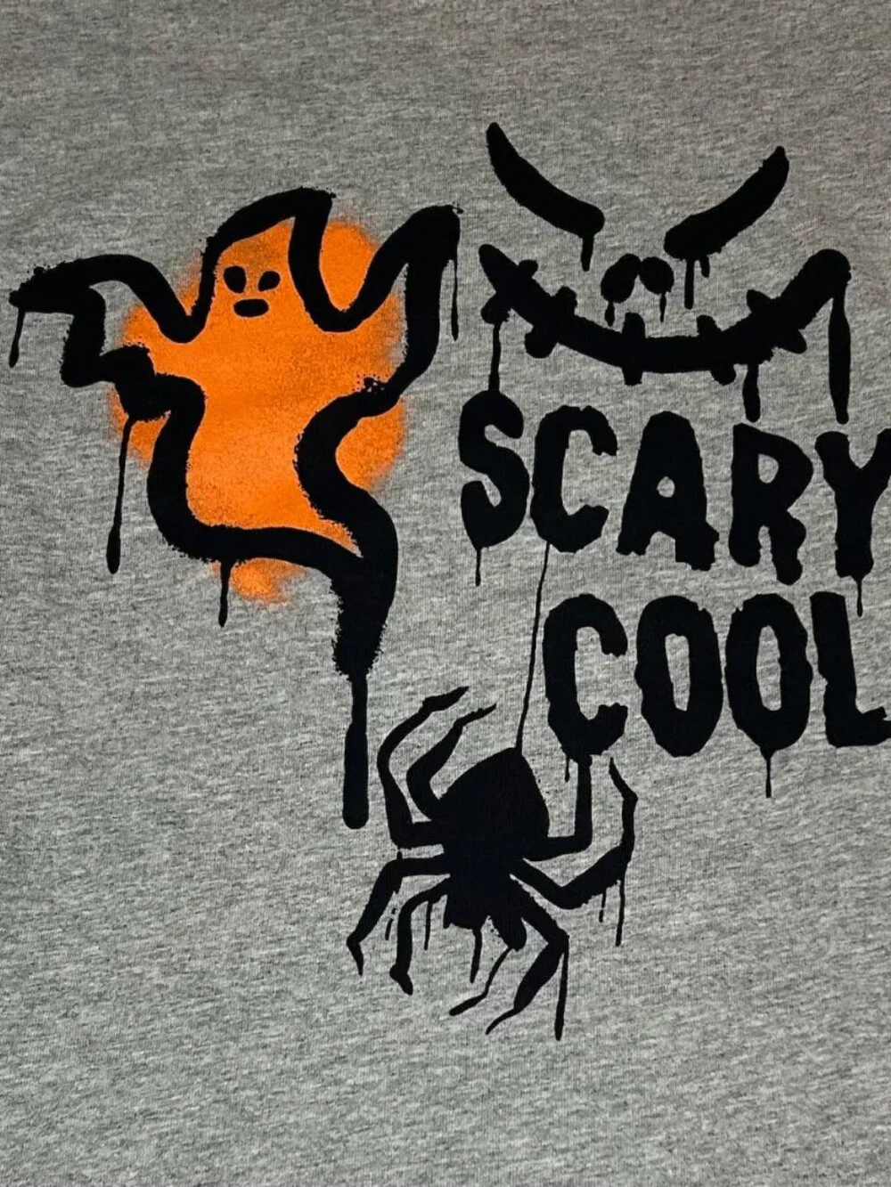 OshKosh B'gosh Boys Gray Scary Cool Halloween Long Sleeve T-shirt Top NWT